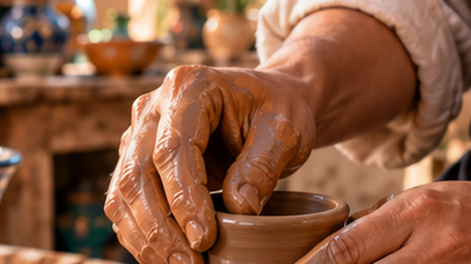 Moroccan pottery workshop
